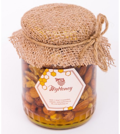 Богатырская пища (Миндаль, Фундук и Грецкий орех в мёде)